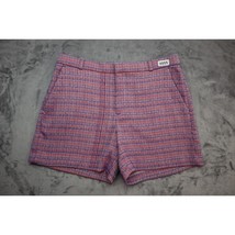 Banana Republic Shorts Women 12 Purple Printed Chino Lightweight Casual Hook Eye - £13.95 GBP