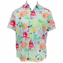 Natty Seltzer Natural Light Aloha Beaches Tropical Bros Hawaiian Shirt Green - £45.45 GBP