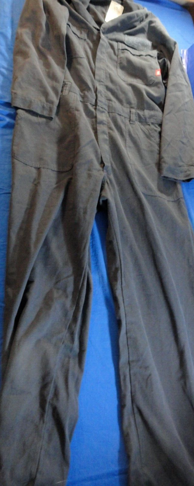 USN US NAVY BLUE UTILITY FLAME RESISTANT LONG SLEEVE JUMPSUIT COVERALLS ... - $50.48