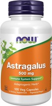 Now Foods ASTRAGALUS 500mg 100 capsules - Immune System Support - £7.95 GBP