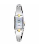 Seiko SUP218 Women's Core Solar Mother of Pearl Dial Two Tone Steel Powe... - $125.00