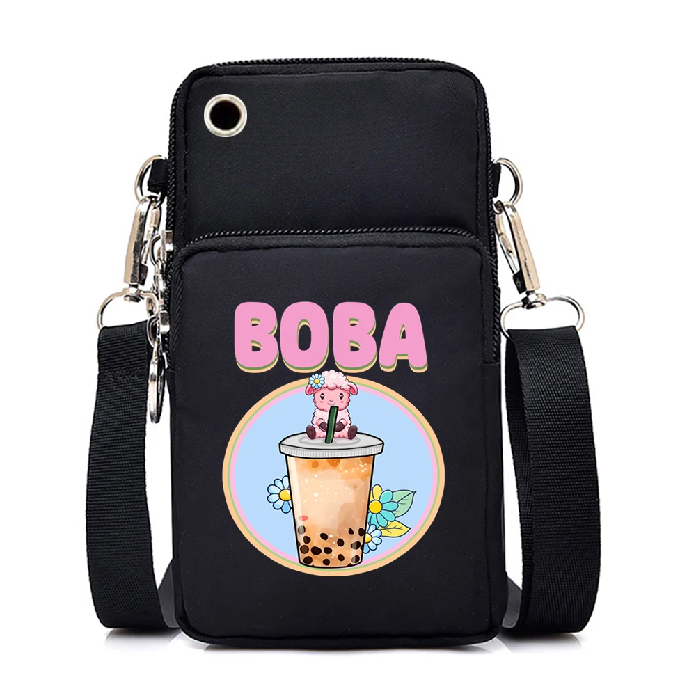 Mini Mobile Phone Bag BubbleTea Women Shoulder Messenger Bag Boba Is Lif... - £51.22 GBP