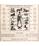 Zodiac Eclipse Season 1910 Calendar Ephemera Astronomy Astrology ADBN1eee - $82.25 CAD