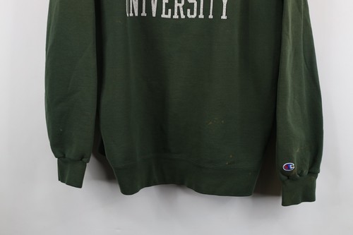 Vtg 90s Champion Mens 2XL Thrashed Michigan State University Sweatshirt Green Item image 3