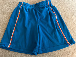 Puma Boys Blue Orange White Side Stripe Athletic Shorts 4 - $6.37