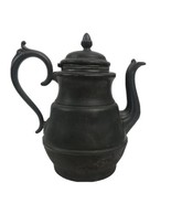 Antique Pewter Metal Teapot E. B. Manning&#39;s Civil War Era Teapot Coffeep... - $144.72 CAD
