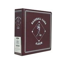 1 BCW 3&quot; Heavy Duty D-ring Burgundy Baseball Binder Album - £14.57 GBP