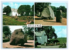 Vintage Historic Runestones Jelling Denmark Seat Ancient Kings Postcard - $5.95