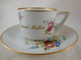 Vilettas Art Studio beautiful hand painted cup &amp; saucer Roseburg Or Gran... - £11.09 GBP