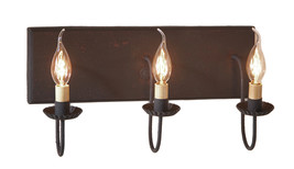 Three Arm Vanity Light in Hartford Black over Red - £166.14 GBP