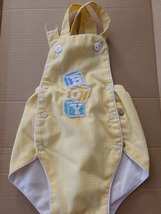 Health-Tex 6 months Baby Boy Outfit Romper Jumper Yellow and White Gingham  - £7.52 GBP