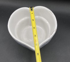Heart Shape Bowl Vermont Bennington Potters Morning Glory Baby Blue - $34.64