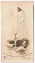 Jesus with Sheep Prayer Card Priest Ordination 1944 St Clements Church P... - £2.30 GBP