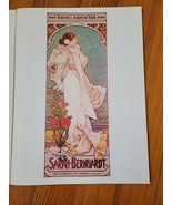 Sarah Bernhart Poster Art of Alfons Maria Mucha from 1900&#39;s 15” x 11” Un... - $24.18