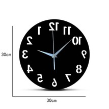 30cm 3D Acrylic Reverse Clocks Unique Backward Run Decorative Unusual Wa... - £17.20 GBP