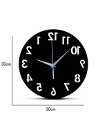 30cm 3D Acrylic Reverse Clocks Unique Backward Run Decorative Unusual Wa... - $408.56 MXN