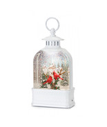 LED Snow Globe Lantern with Cardinal Forest Scene 10.5&quot;H - $75.86