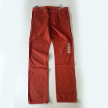 DOCKERS Alpha 34 x 34 Slim Tapered Flat Front Khakis Red Color NWT  - $48.02