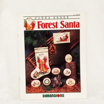 Forest Santa Christmas Cross Stitch Leaflet Book Dimensions 1991 Donna G... - $17.99