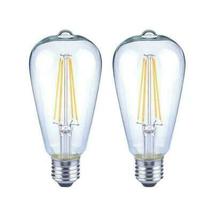 Feit Electric 60W ST19 Dimmable LED Clear Glass Vintage Edison Light Bulb 4-Pack - £29.87 GBP
