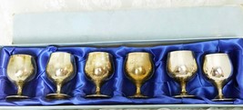 Vintage Kent Silver EPNS Cordial Glasses Set of 6 in original box - £71.17 GBP