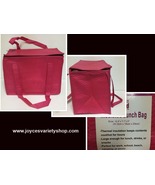 Hot Pink Insulated Lunch Bag 12.5&quot; x 7&quot; x 9&quot; Zip Around Top NWT - £6.37 GBP