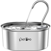 STAINLESS STEEL PET WATER FOUNTAIN - £15.18 GBP