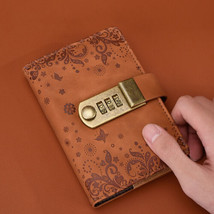 Mini 5.7*4 inch PU Leather Vintage Journal Notebook Paper Writing Lock Diary - £13.30 GBP+