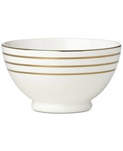 Kate Spade New York Charles Lane™ Gold-Tone Stripe Accents Fruit Bowl. NEW - £18.53 GBP