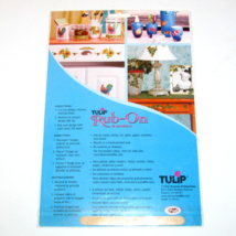 TULIP RUB-ON TRANSFERS green 'very cherry' w/bonus sheet (sew cabF) - $5.10