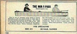 1948 Print Ad The MIN-Y-PASS Fishing Clamping Trolley Device De Kalb,IL - £6.42 GBP