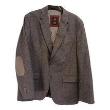Bugatti Men&#39;s Gray Brown Wool Two  Button Closure Blazer Jacket size 54 - £25.88 GBP