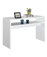 Modern FarmHome White Sofa Table Console Table with Bottom Shelf - $457.83 CAD