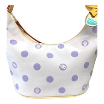 Dooney &amp; Bourke Y2K Lilac Purple Signature Logo Polka Dot Crescent Bag P... - $69.99