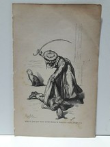 old engraving print extracted book 1893 Le Bon Petit Diable elle le jeta par ter - £22.87 GBP