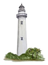 St. Simons Lighthouse GA High Quality Decal Car Truck Wall Window Cup Cooler - £5.46 GBP+