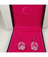 Osiana Swarovski Crystal Teardrop White Patina Dangle Earrings - $48.27