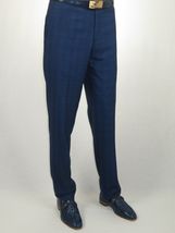 Mens Renoir 3 Piece Vested Suit Glenn Plaid Notch Lapel Business 278-2 Navy Blue image 12