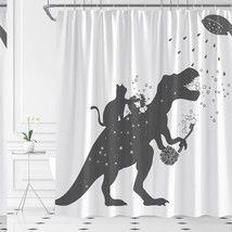 Funny Dinosaur and Hedgehog Shower Curtain Set 70&quot; x 70&quot; - $873.22 MXN