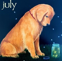Golden Retriever Fireflies July Dog Days Poster Calendar 14 x 11&quot; Art DW... - £23.88 GBP