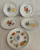 Margarita Ursula Dodge Signature Porcelain Snack Plates &amp; Tequila Salt Rim Dish - £27.96 GBP