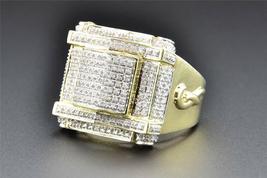 Diamond Pinky Ring Men&#39;s Yellow Gold Finish Round Cut Wedding Band 2.50 CTW - £107.76 GBP