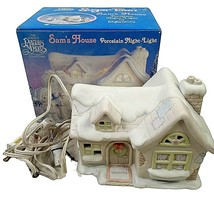 Vintage Enesco Precious Moments Sam&#39;s House Nightlight Sugar Town 1992 L... - $18.70