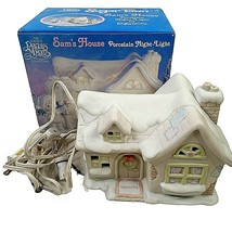 Vintage Enesco Precious Moments Sam&#39;s House Nightlight Sugar Town 1992 L... - £14.77 GBP