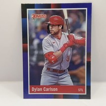 2022 Panini Donruss Baseball Dylan Carlson 1988 Retro #264 Variation Hol... - £1.55 GBP