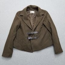 Love 21 Jacket Womens Large Brown Short Pockets Blazer Long Sleeve - €14,47 EUR