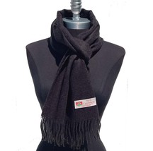 Men&#39;s Winter 100% Cashmere Scarf Solid Charcoal Made In England Soft Wool #K06 - £7.61 GBP