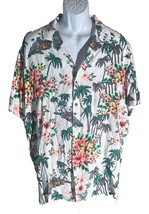 George Short Sleeve Button Down Hawaiian Shirt White Xl Nwt - £6.68 GBP