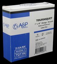 NEW 50-PACK ASP Medical Disposable Tourniquet 1&quot; x 18&quot; ORANGE Smooth Rolled - $18.80
