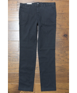 HUGO BOSS Hombre Kaito Ajustado Algodón Elástico Negro Chinos 40R Eu 56 - $64.86